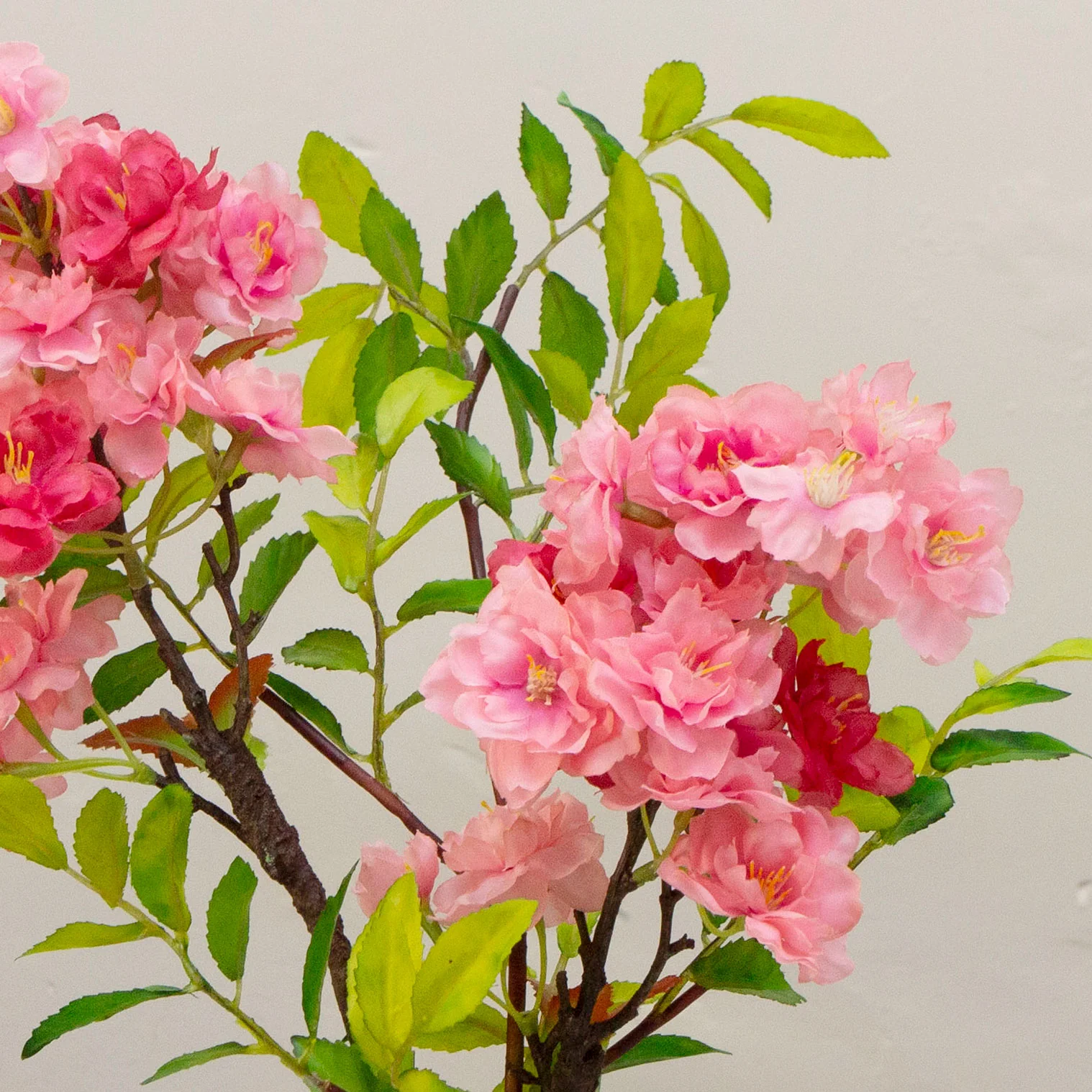 Artificial Blossom Stems in Glass Milk Bottle Vase - Image 7