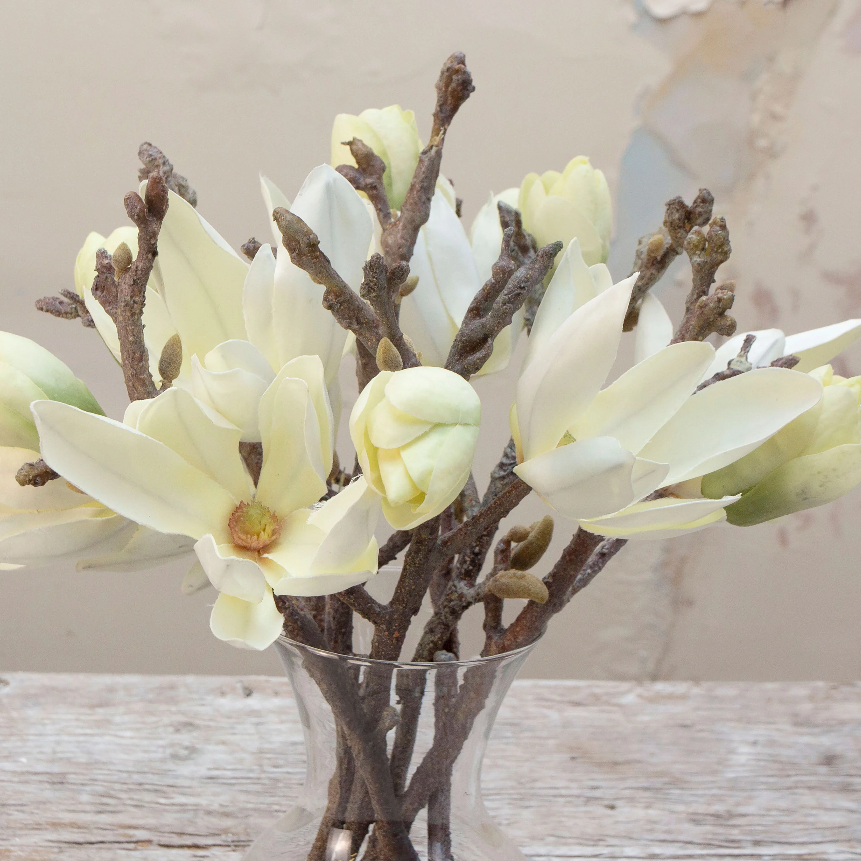 Artificial Magnolia Bud Stem - Cream - Image 3