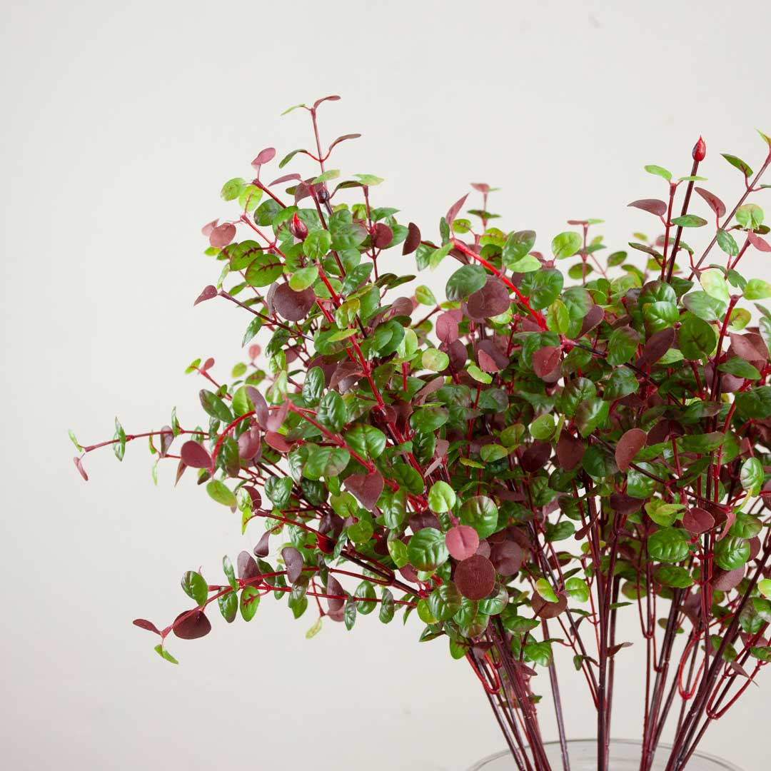 Artificial Eucalyptus Spray - Red/ Brown - Image 3