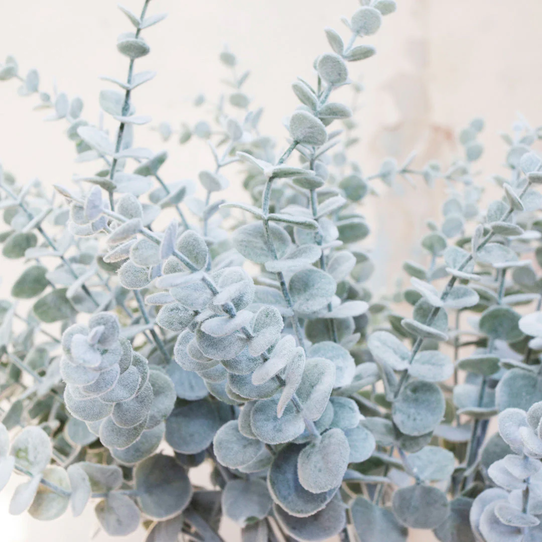 Artificial Eucalyptus Spray on a Long Stem - Silver/Grey - Image 3